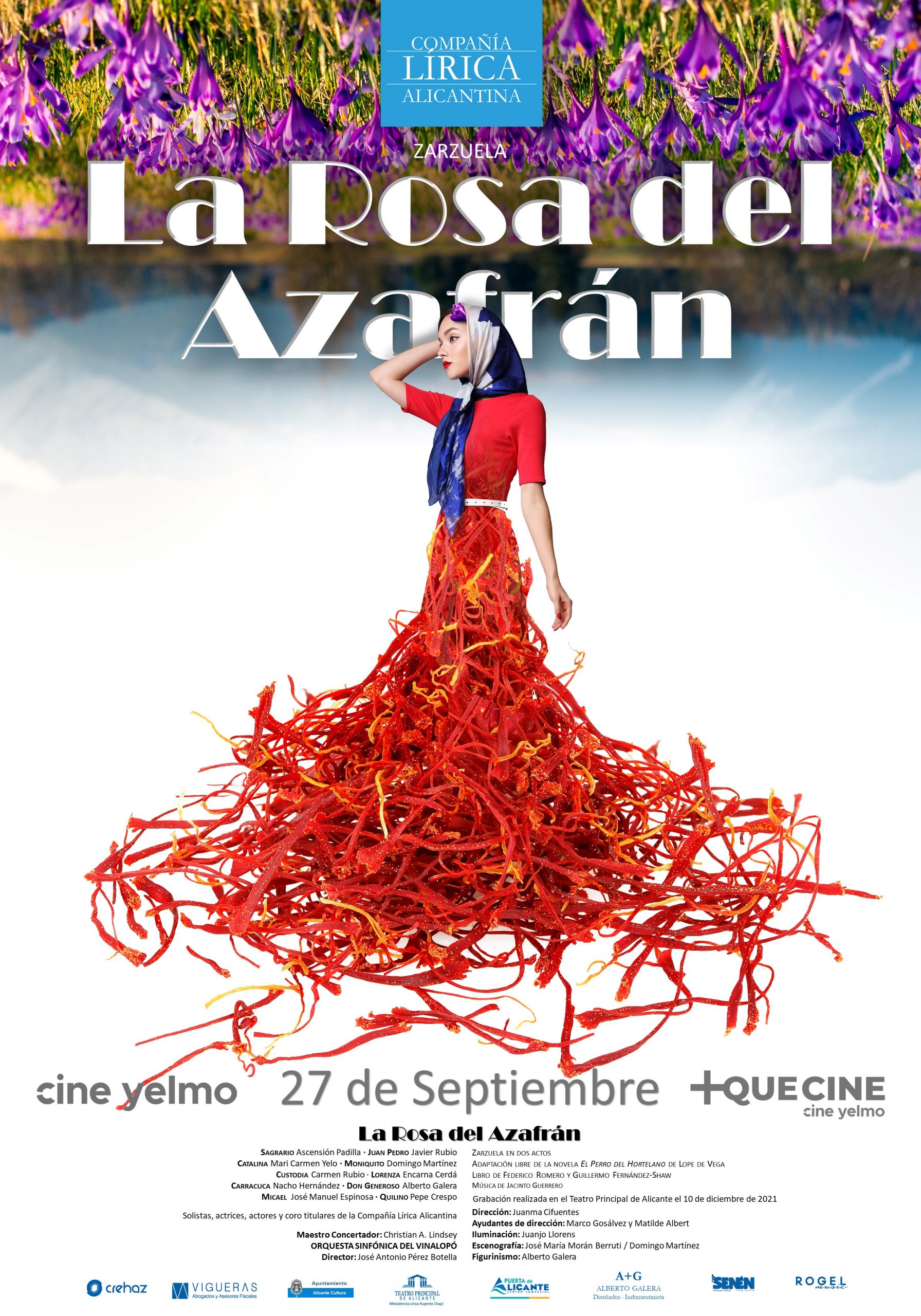 La Rosa del Azafrán en los cines Yelmo de Madrid, Barcelona, Valencia, Málaga, Valladolid, Petrer y Alicante